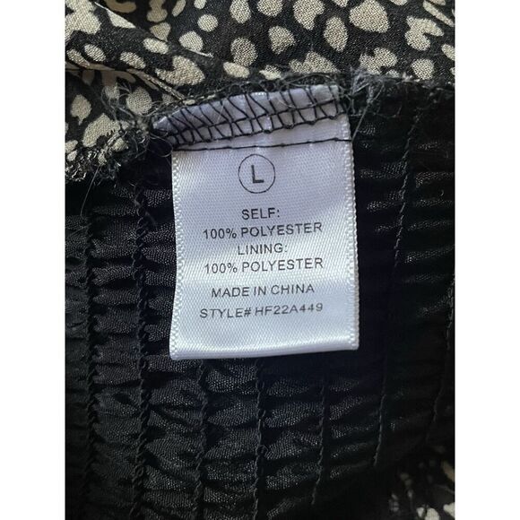 Hyfve Chasing The Dream Top In Black And Tan Women’s Cropped Long Puff Sleeves L - Picture 8 of 9